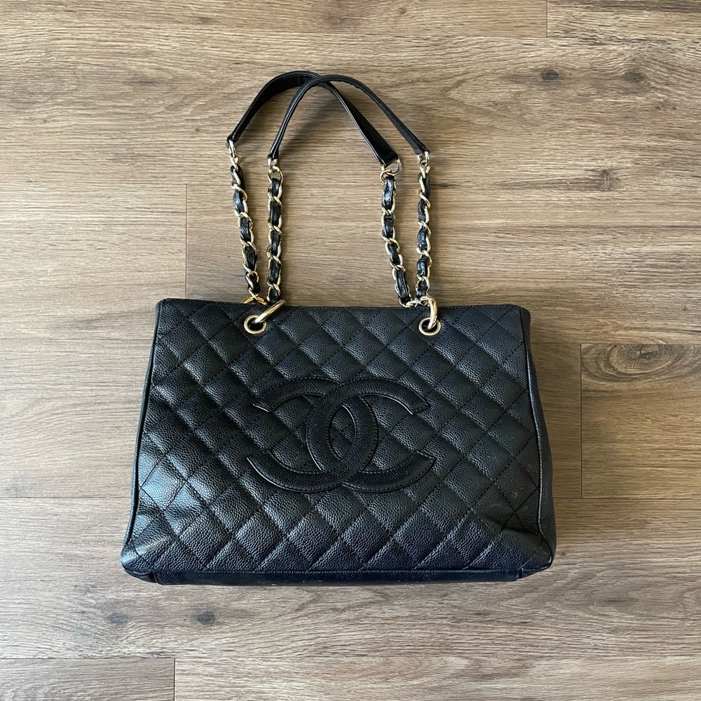 Chanel Quilted Grand Shopping Tote Bag